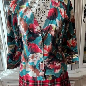 Karen Millen Floral Buttoned Down Cardigan M
